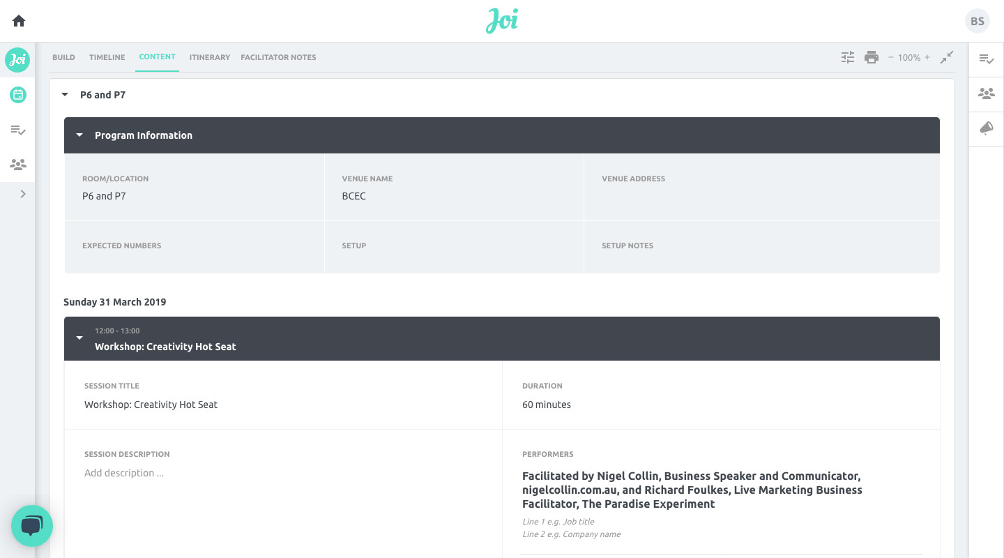 Program Builder • Joi