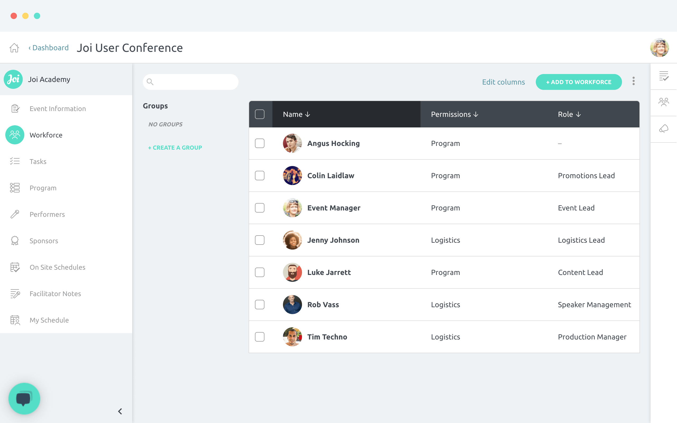 Workforce screenshot