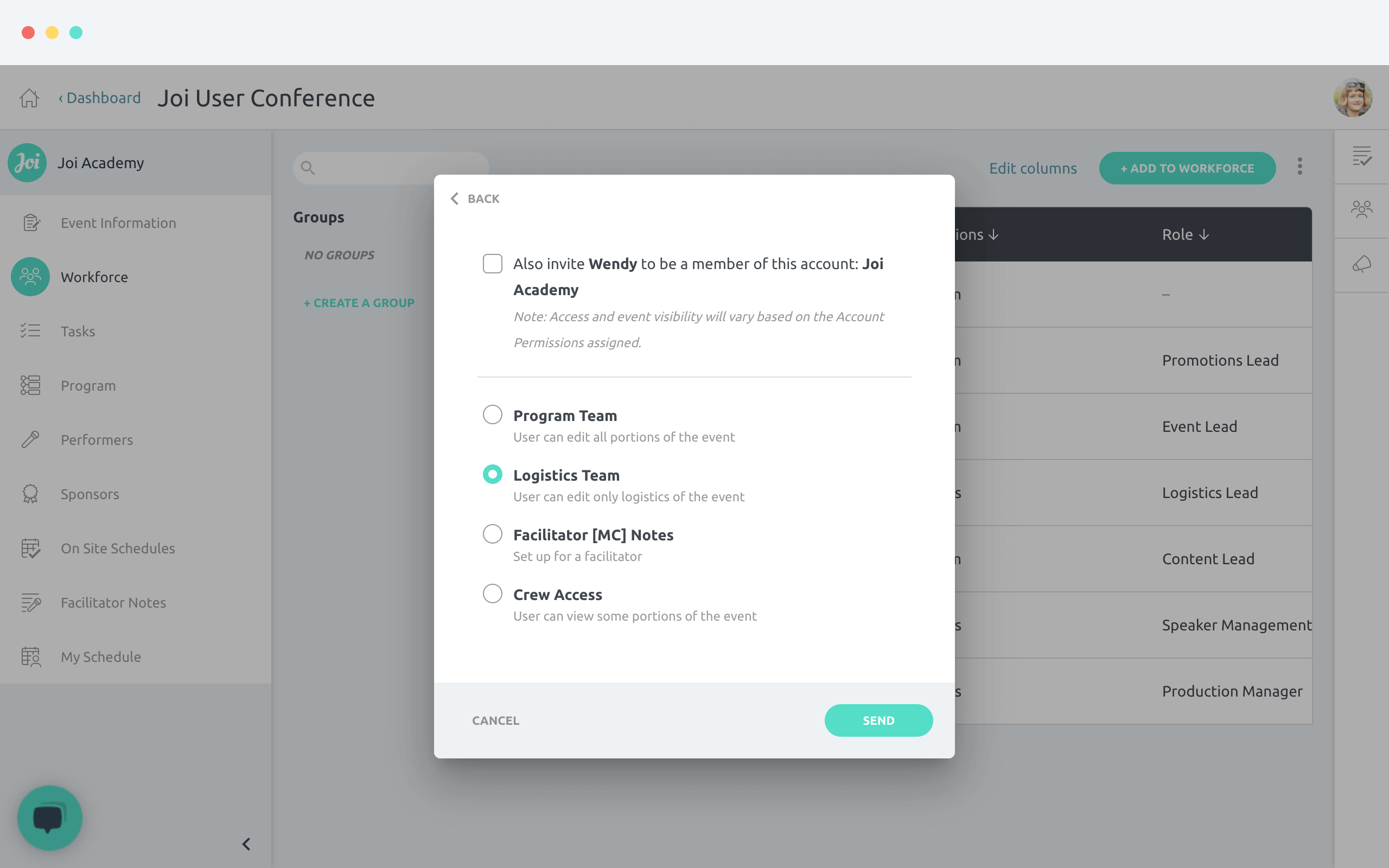 Workforce screenshot