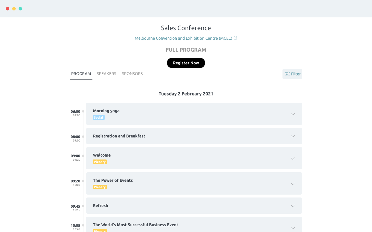Joi example: conference