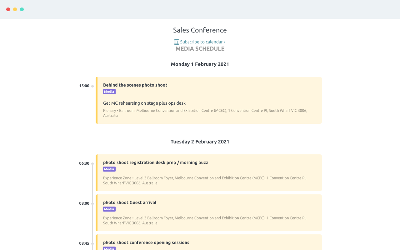 Joi example: media schedule